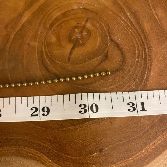 RETIRED Jeep Collins Brass and Silver Heart Necklace, 30" - Picture 3 of 3